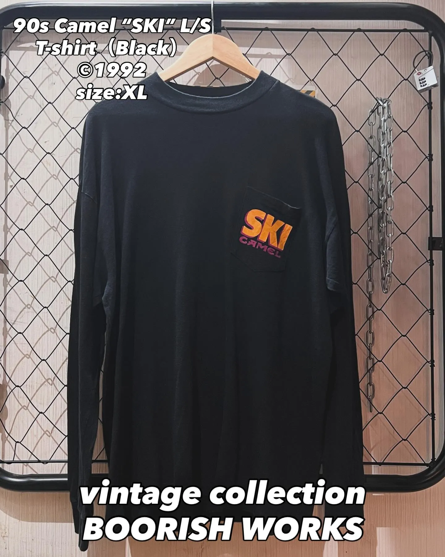 90s Camel “SKI” L/S T-shirt（Bl...