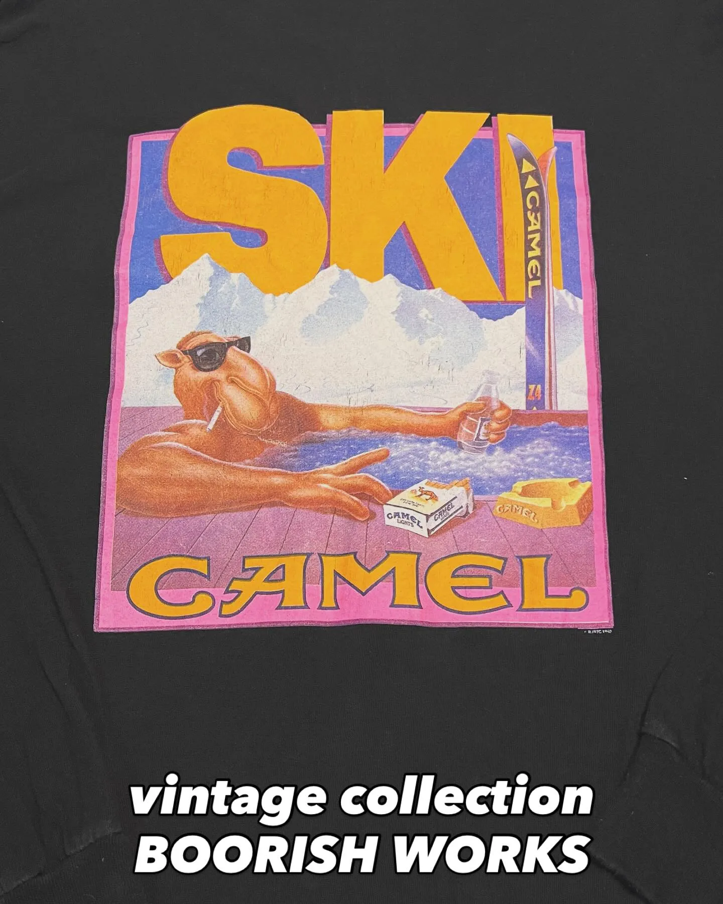 90s Camel “SKI” L/S T-shirt（Bl...