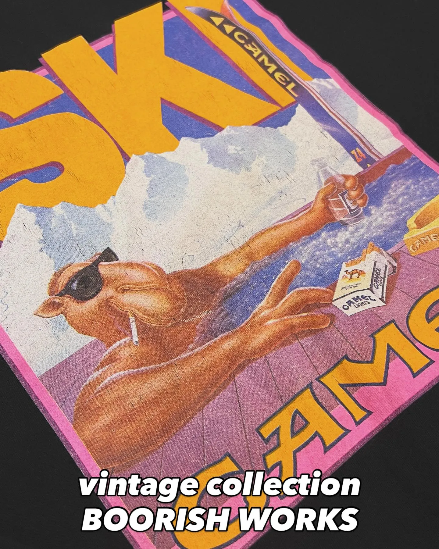 90s Camel “SKI” L/S T-shirt（Bl...