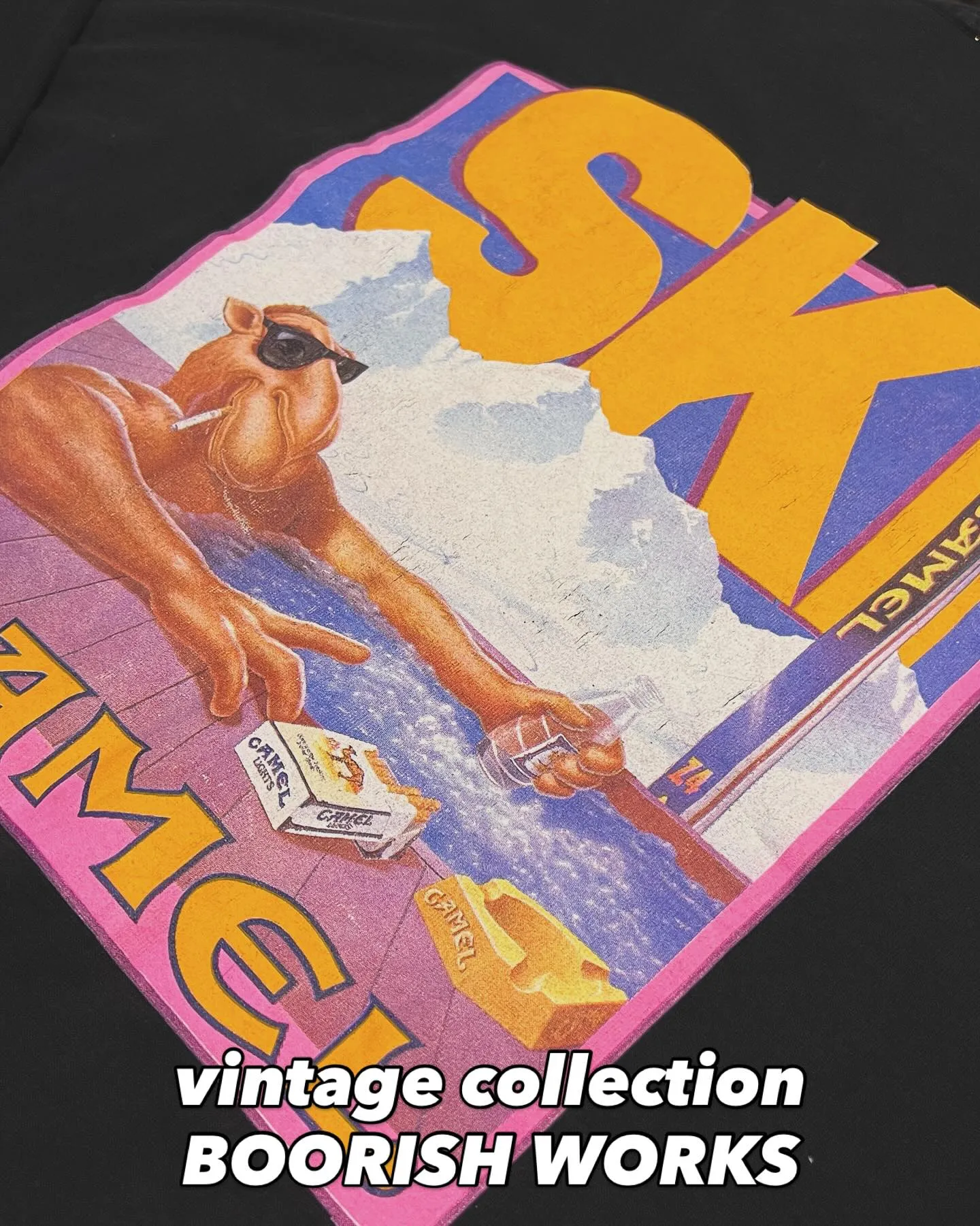 90s Camel “SKI” L/S T-shirt（Bl...