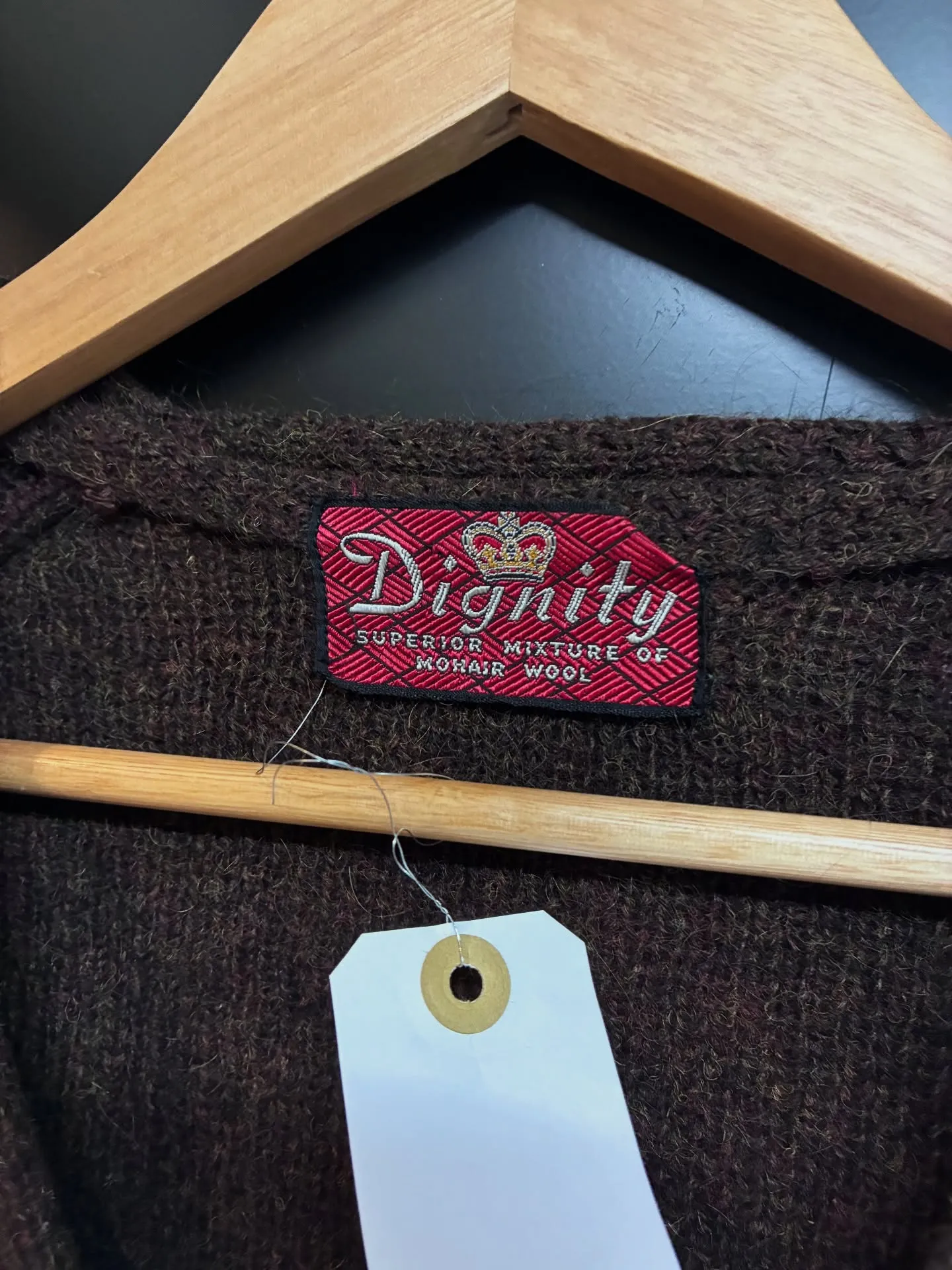 SPECIAL 毛足長 60s ダイヤ柄 モヘア カーディガ...