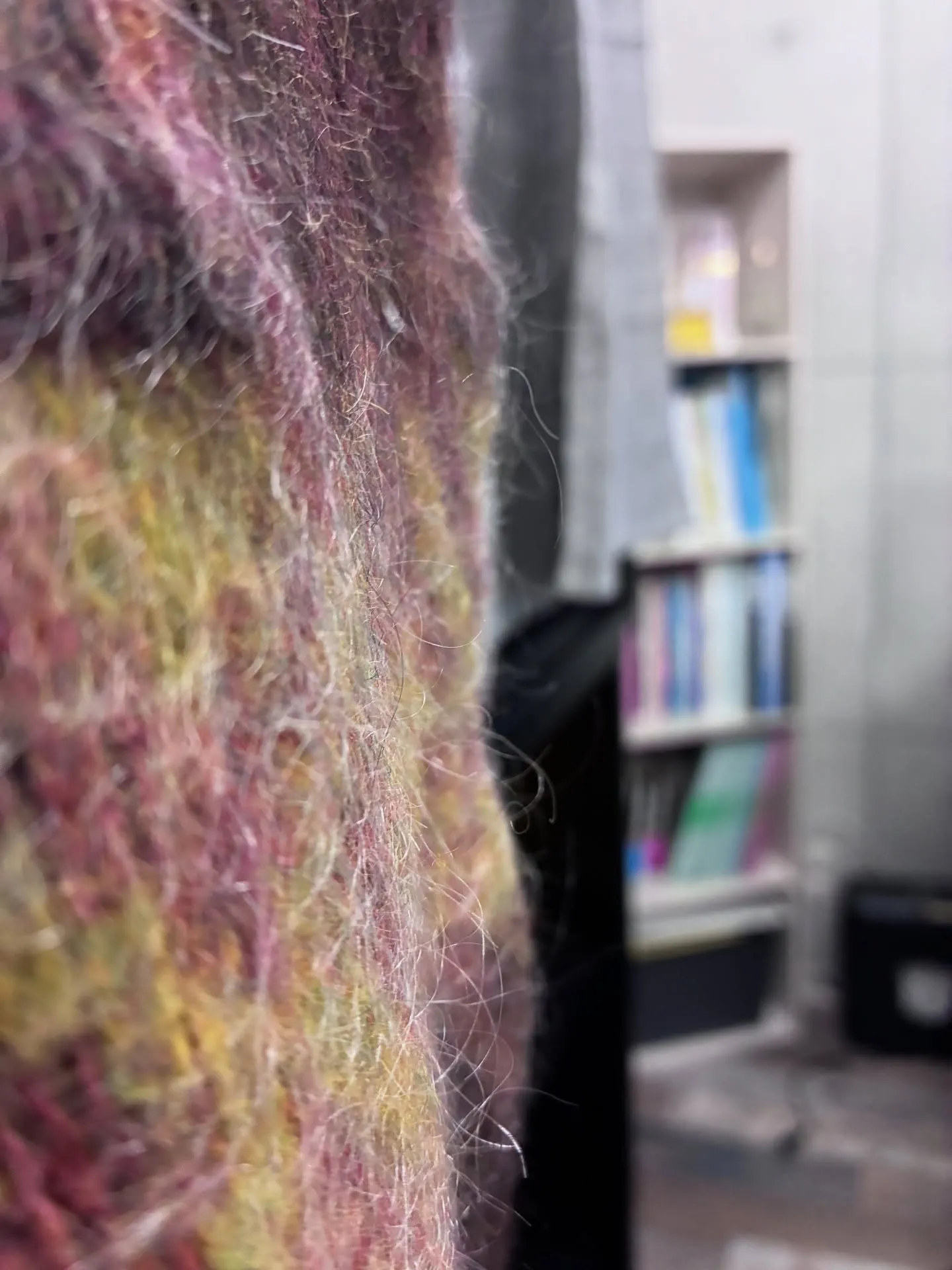 SPECIAL 毛足長 60s ダイヤ柄 モヘア カーディガ...