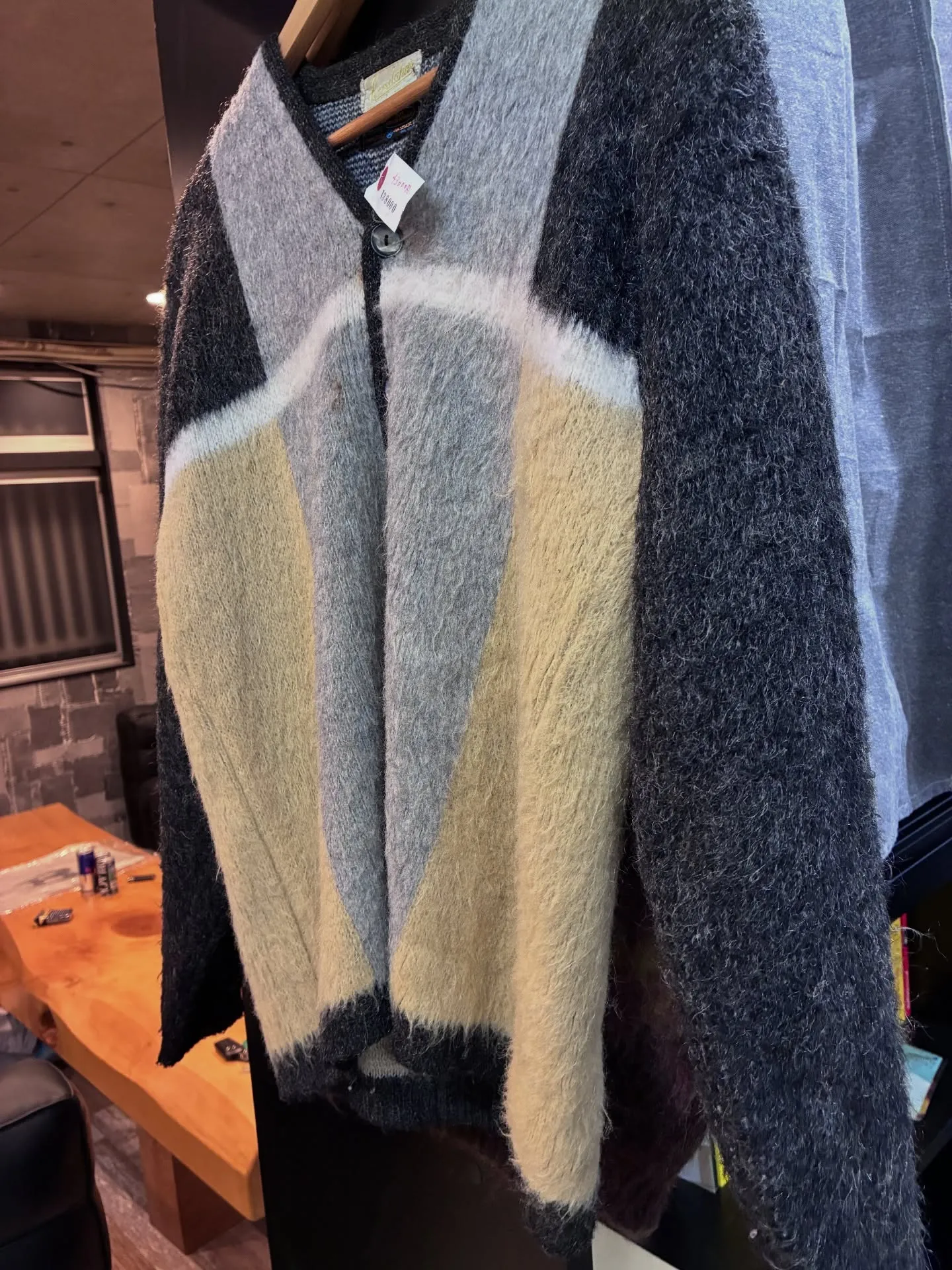 SPECIAL 毛足長 60s ダイヤ柄 モヘア カーディガ...