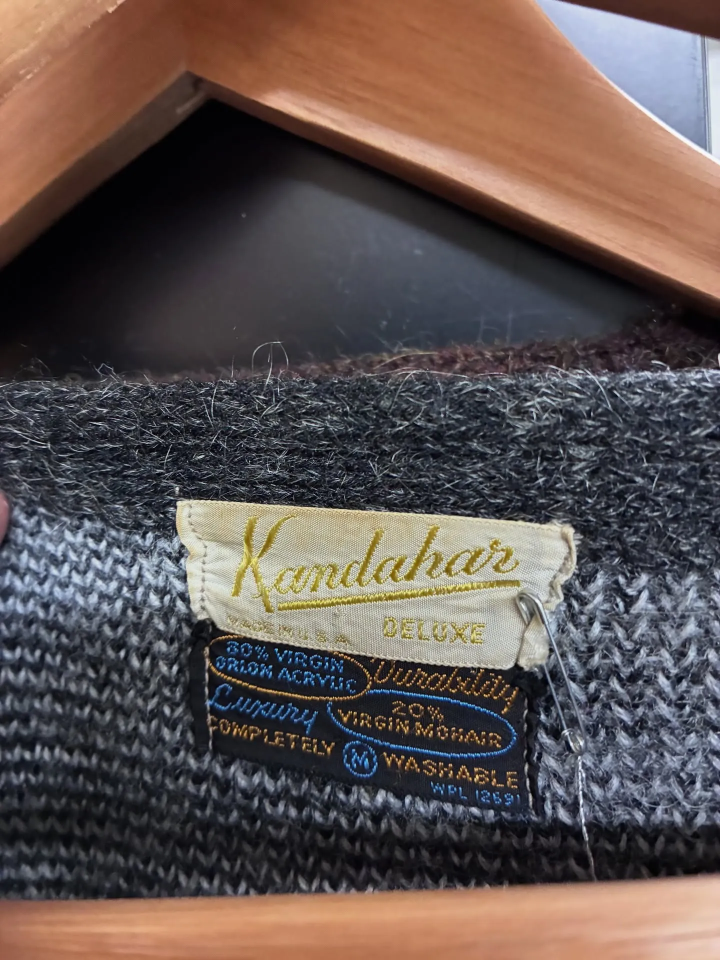 SPECIAL 毛足長 60s ダイヤ柄 モヘア カーディガ...